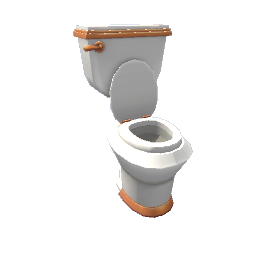 TS4 Toilet with metal accents - white