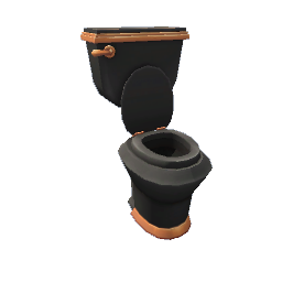 TS4 Toilet with metal accents - black