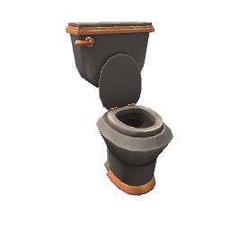 TS4 Toilet with metal accents - gray