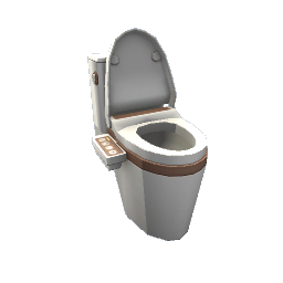 TS4 Toilet with wood accents - gray