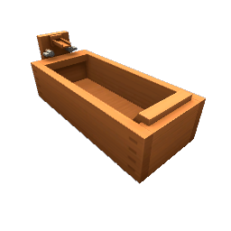 TS4 Wooden bathtub - orange