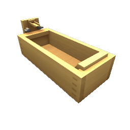 TS4 Wooden bathtub - yellow