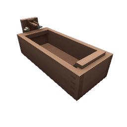 TS4 Wooden bathtub - gray