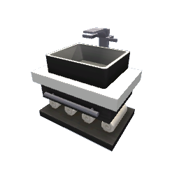 TS4 Modern sink - black and white
