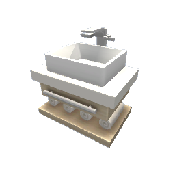 TS4 Modern sink - light wood