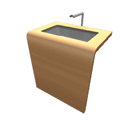 TS4 Waterfall sink - light brown