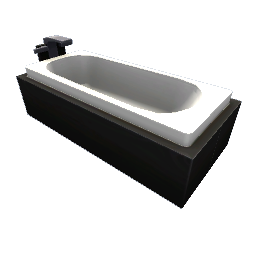 TS4 Square bathtub - black