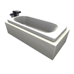 TS4 Square bathtub - white