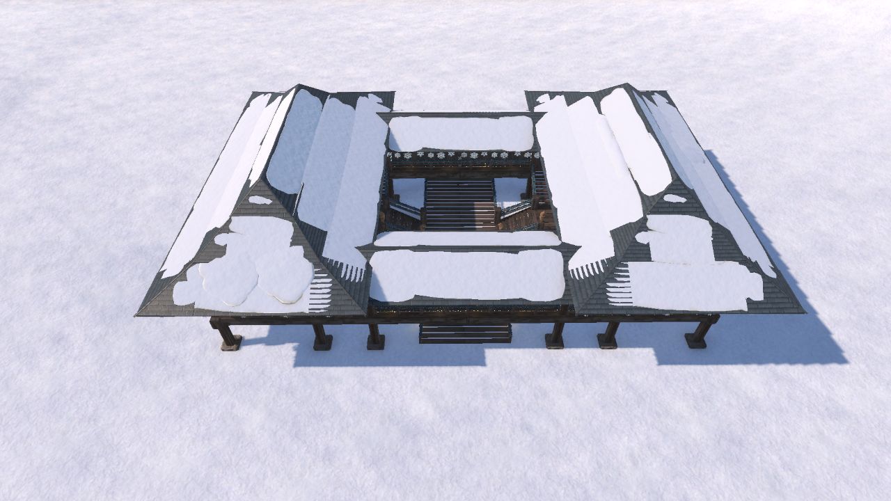 Double Christmas gazebo. / Mirador doble navideño.