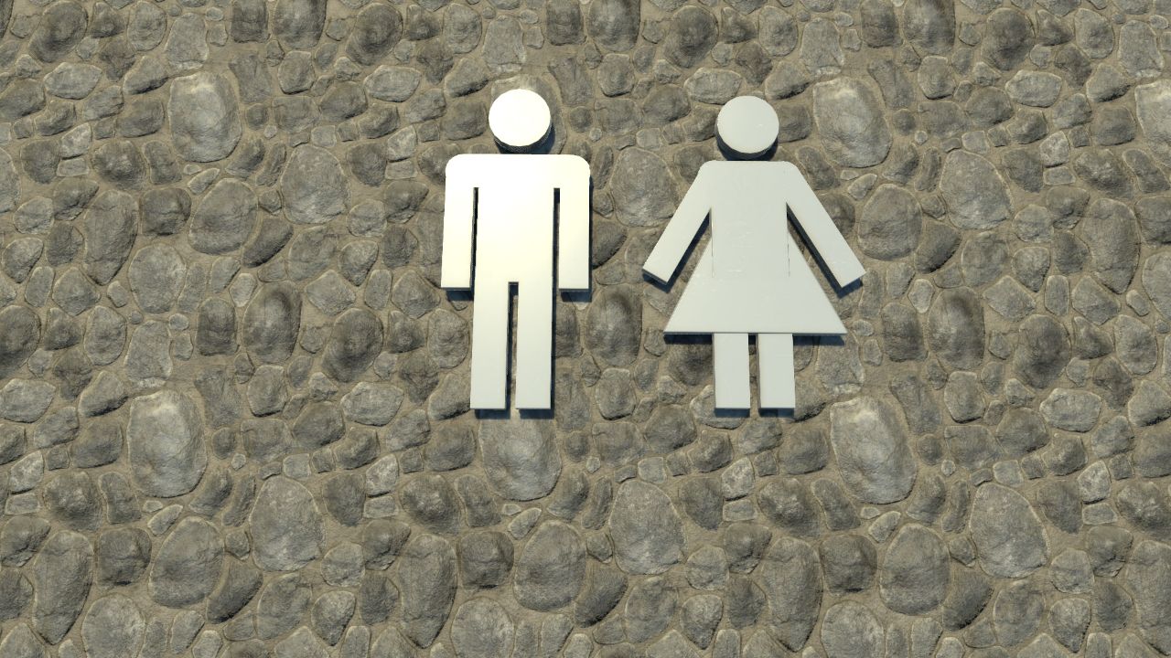 Man and Woman (Restroom)