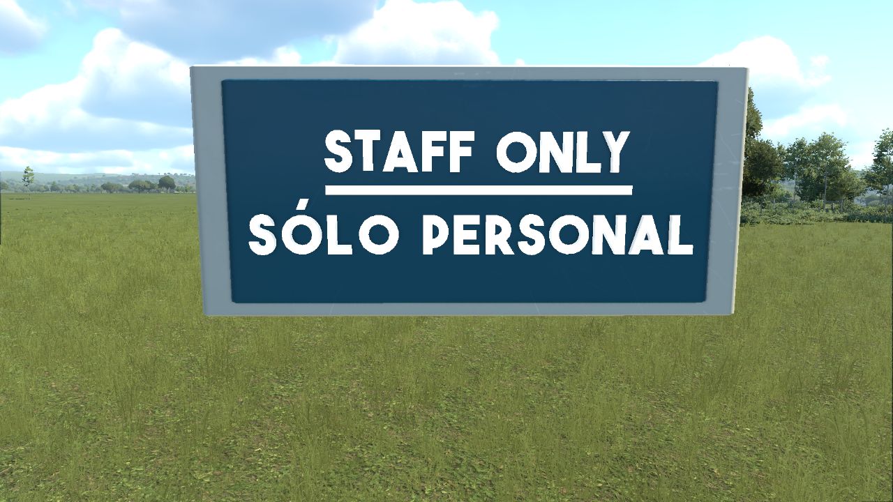 STAFF ONLY | SÓLO PERSONAL