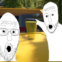 A glass with piss {VERY LOW BRICK}