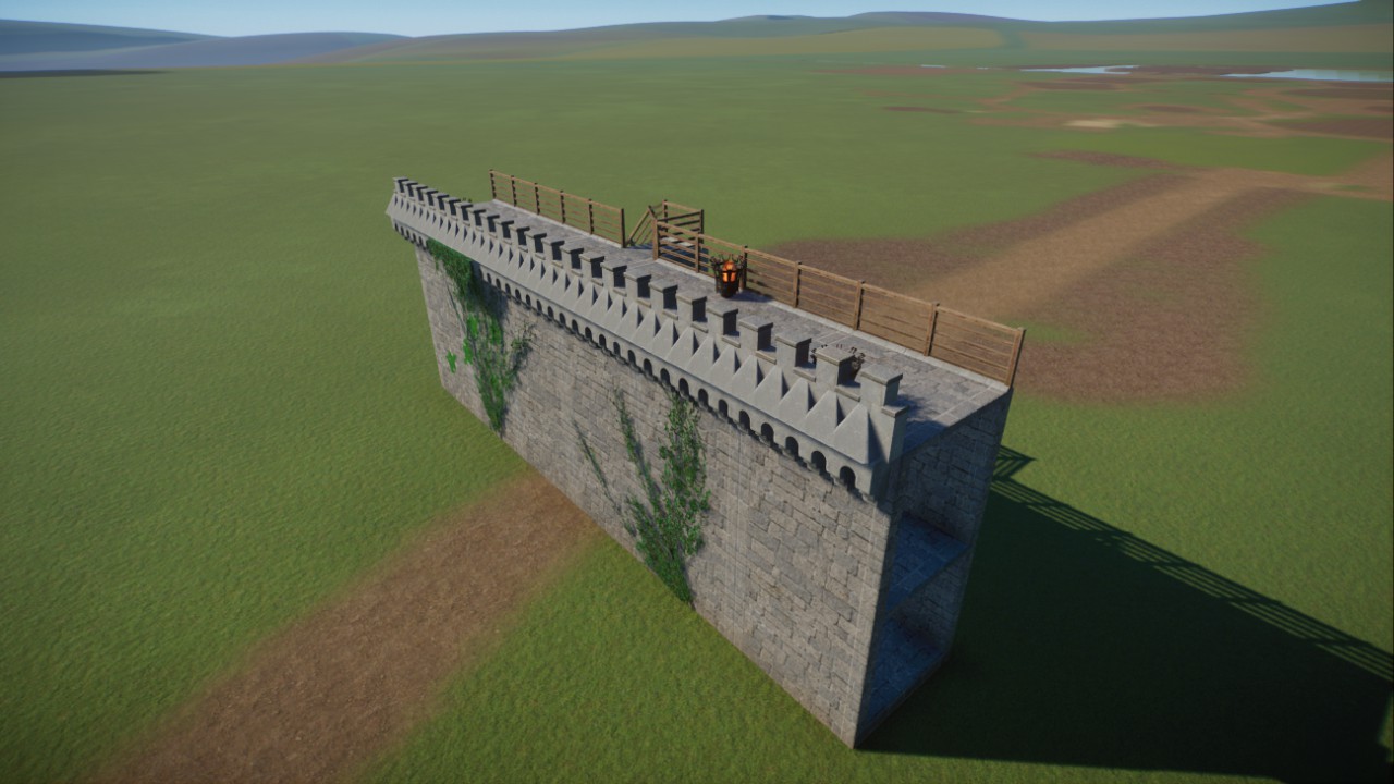 Medieval Castle Wall (Short) No.1
