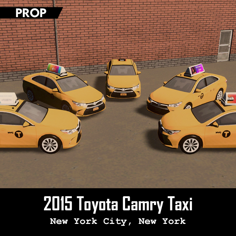 NYC Taxi - 2015 Toyota Camry [Prop Pack]