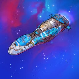 rainbow spaceship