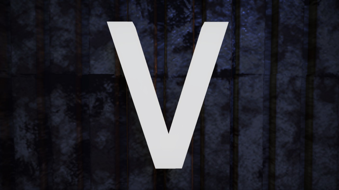 Horizon Font Letter V 1m Lit Flexicolor