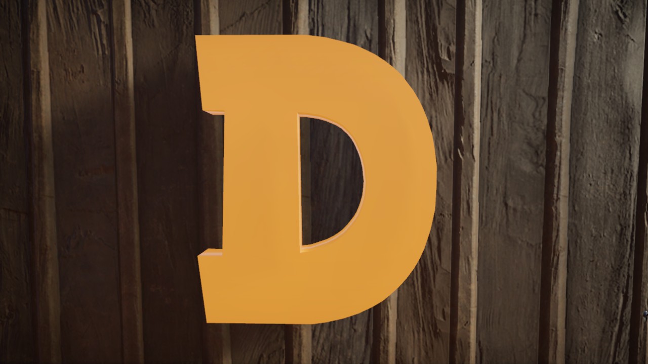 Light-Trail Font Letter D 1m Lit Flexicolor.