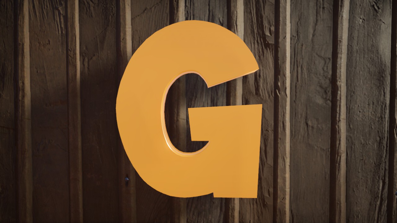 Light-Trail Font Letter G 1m Lit Flexicolor.