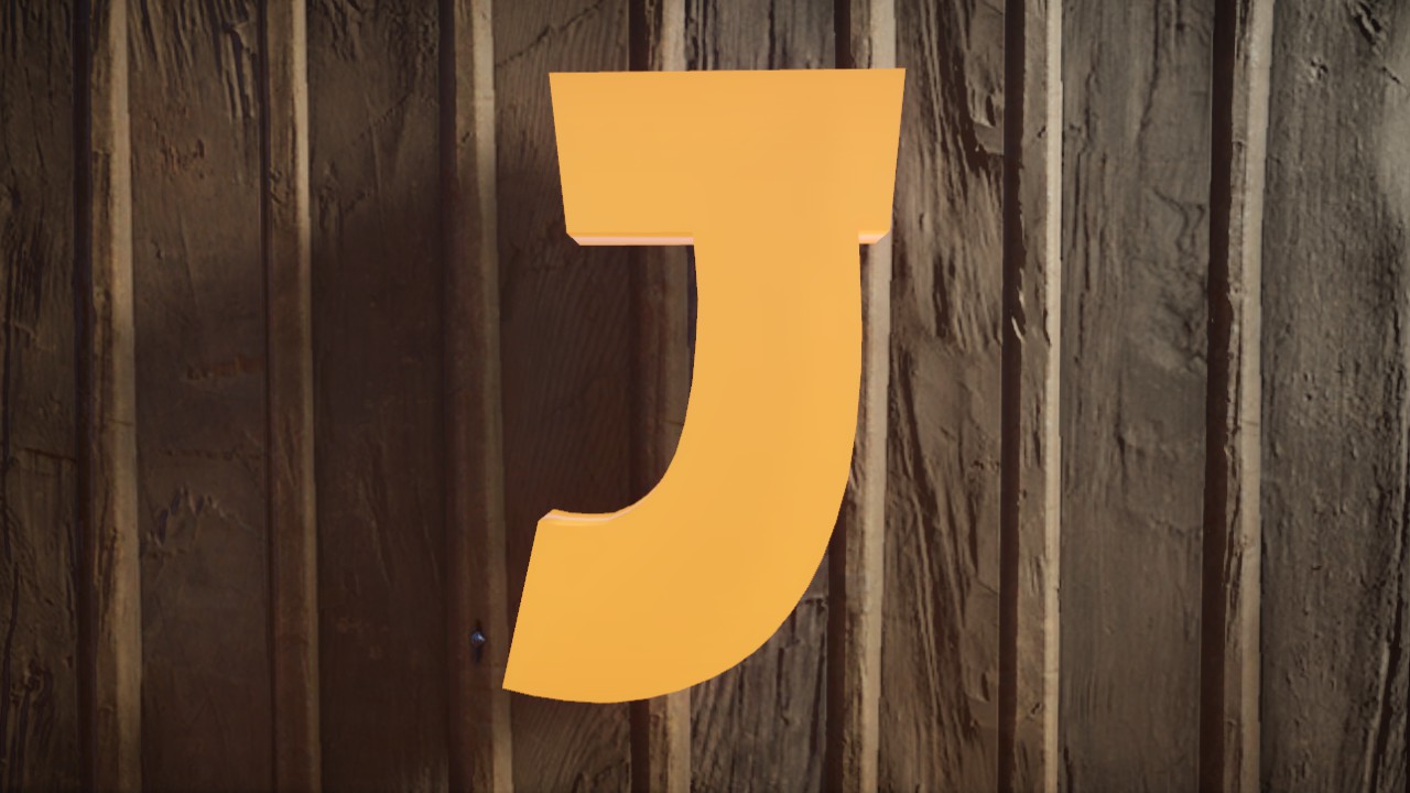 Light-Trail Font Letter J 1m Lit Flexicolor.