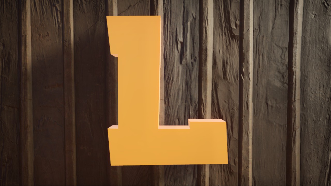 Light-Trail Font Letter L 1m Lit Flexicolor.