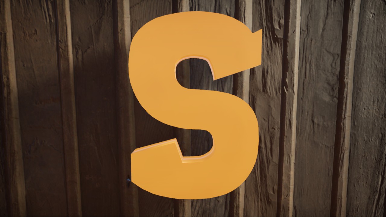 Light-Trail Font Letter S 1m Lit Flexicolor.