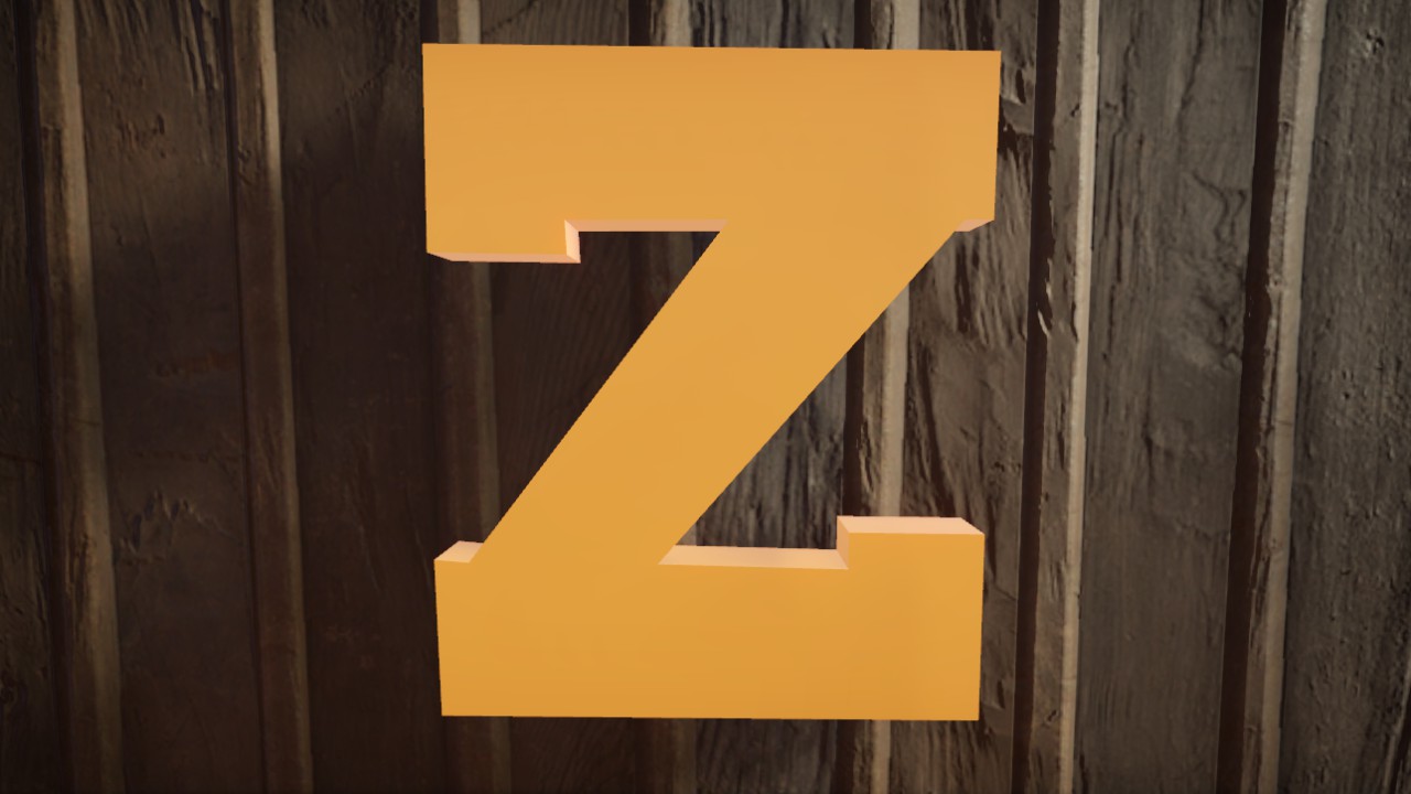 Light-Trail Font Letter Z 1m Lit Flexicolor.