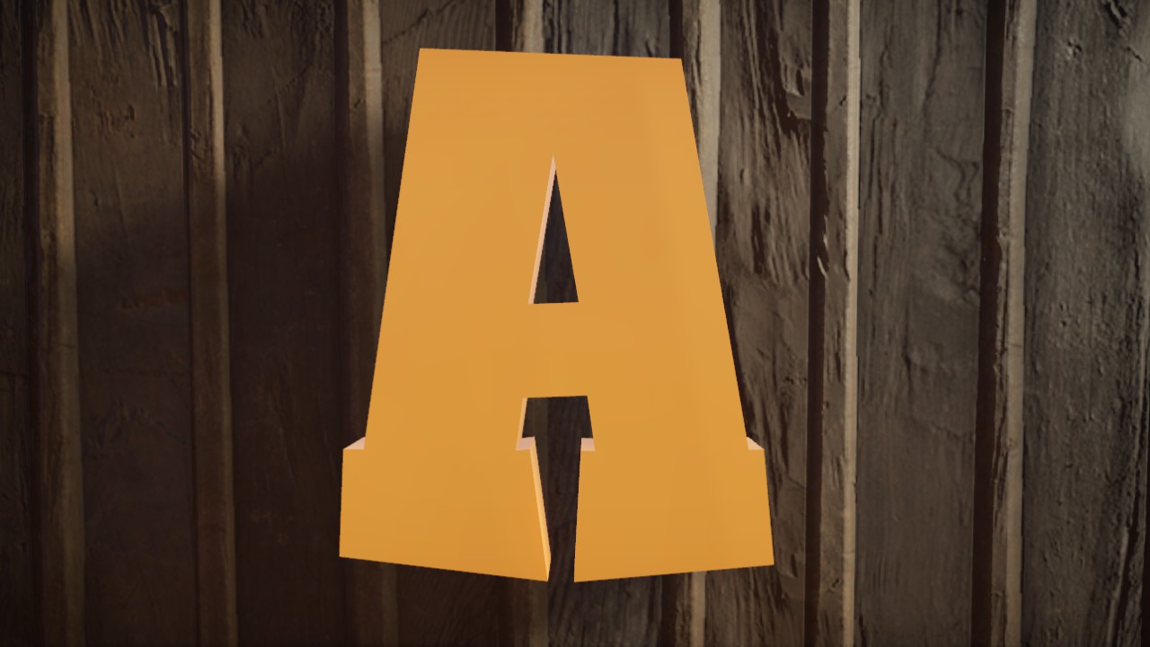Light-Trail Font Letter A 1m Lit Flexicolor.
