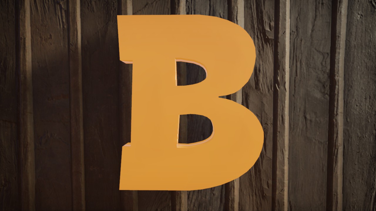 Light-Trail Font Letter B 1m Lit Flexicolor.