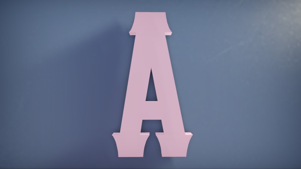 Vanilla Whale Font Letter A 1m Lit Flexicolor