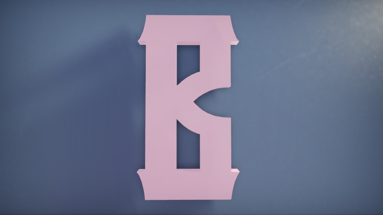 Vanilla Whale Font Letter B 1m Lit Flexicolor