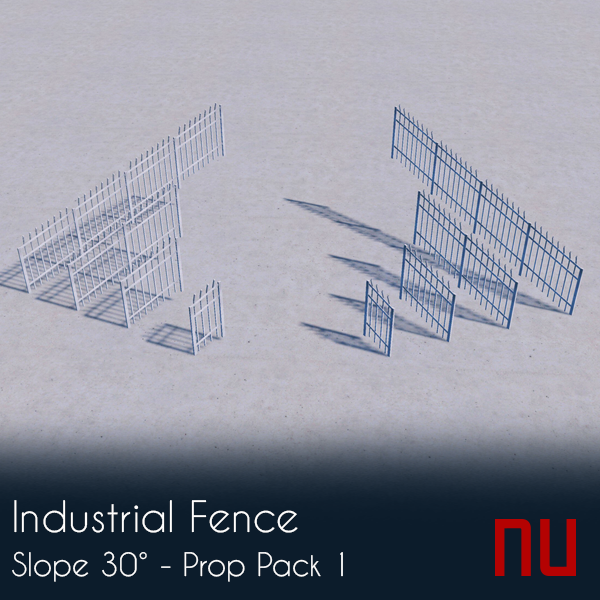 Vanilla's Industrial Fence (Slope 30°) | Prop Pack