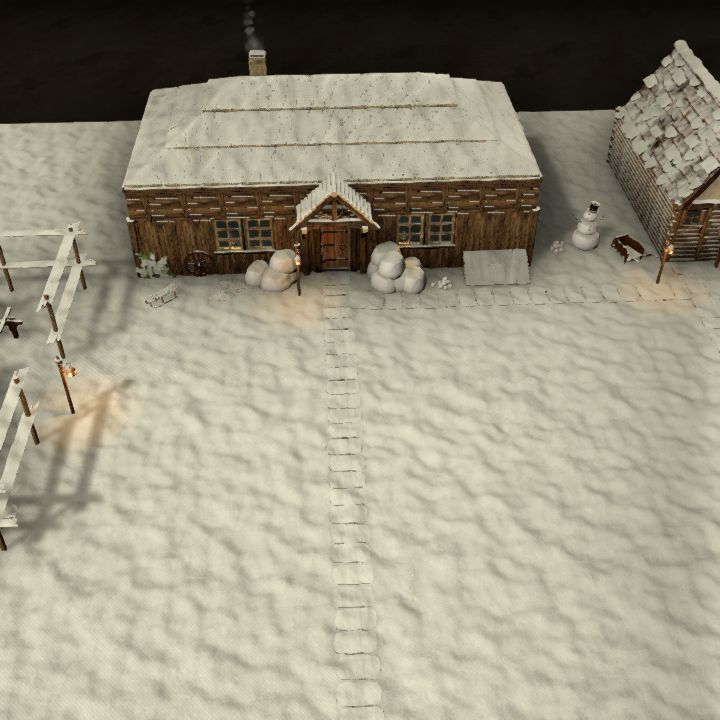snowy farm