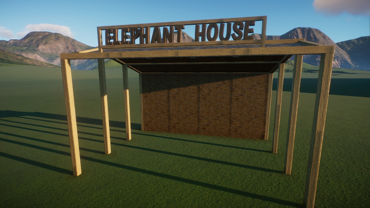 Critter Country Elephant House with Lights