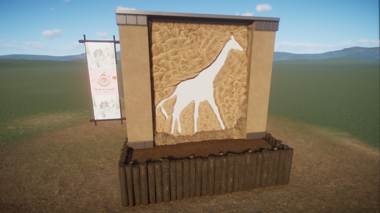 Giraffe faux rock mural / sign preview