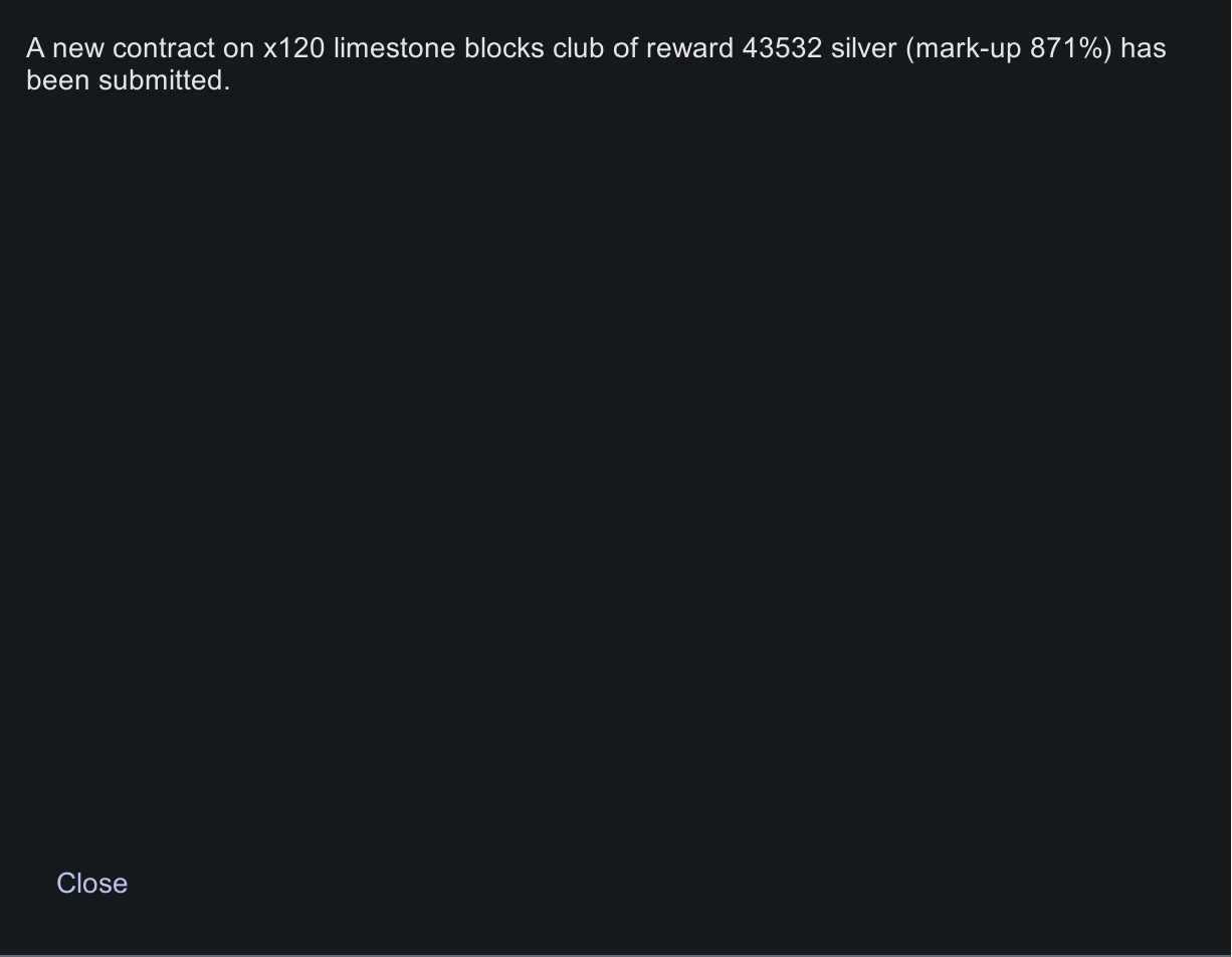 Vanilla Trading Expanded: Notification