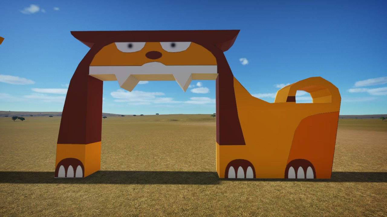 Game Field Doorway Lion