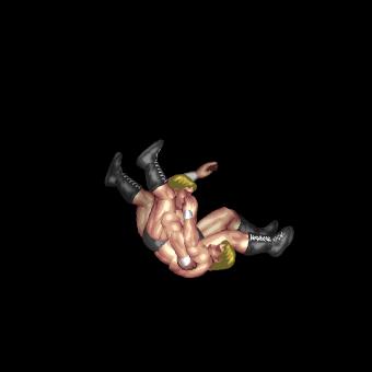 Gory Spinning Side Buster