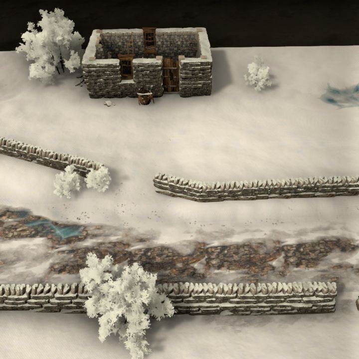 Walled track in the Snow