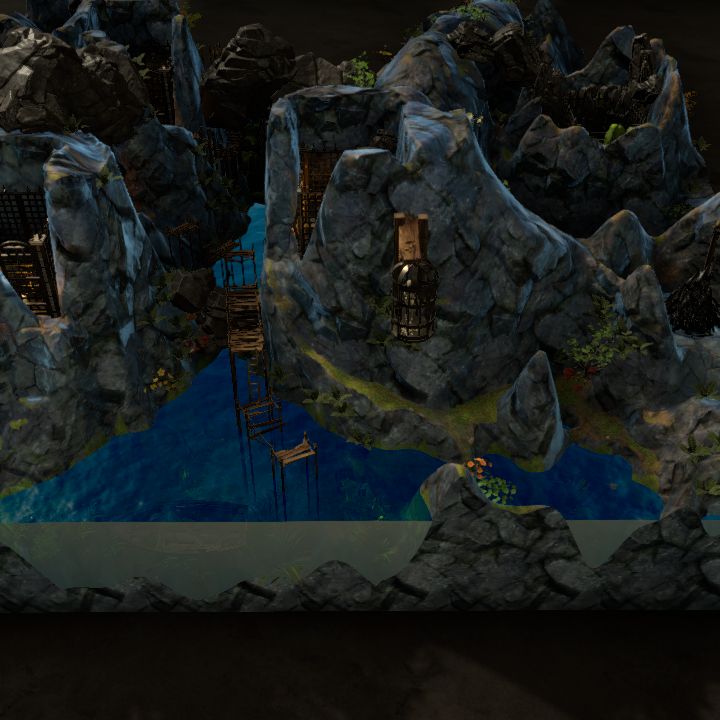 Mountain Prison  20x20 by HighlandL4ss