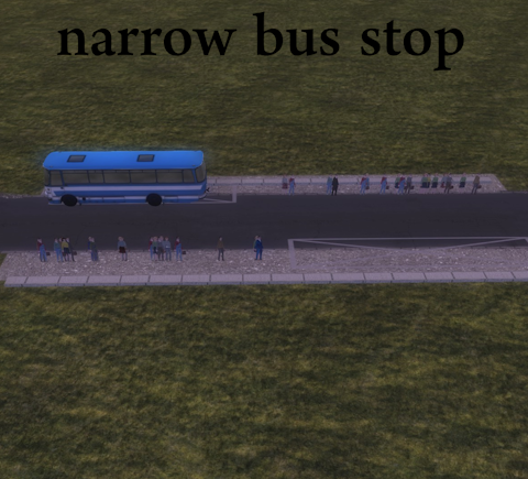 Narrow bus stop