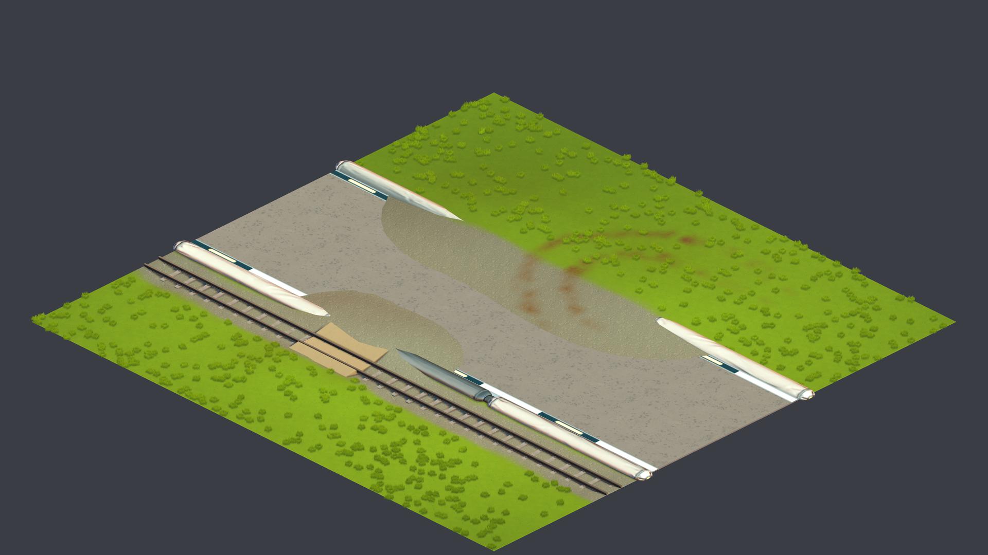 Flat Road + Train railways exit.tile