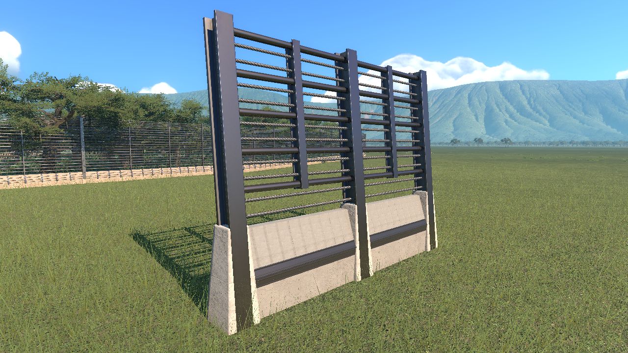 Iron and Concrete Fence