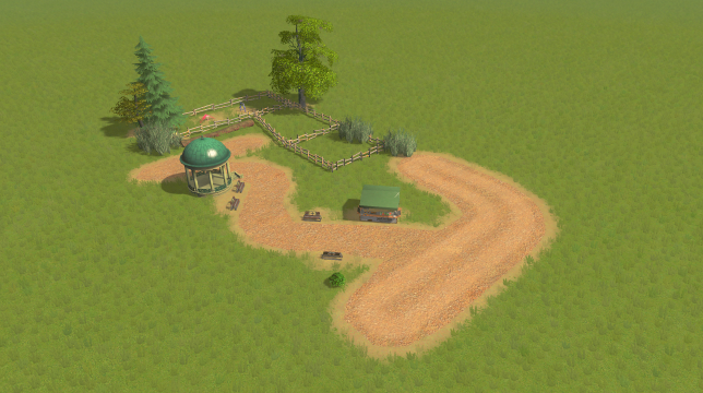 Tiny city zoo park