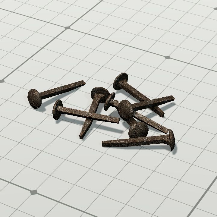 Rusty Railroad Spike Pile