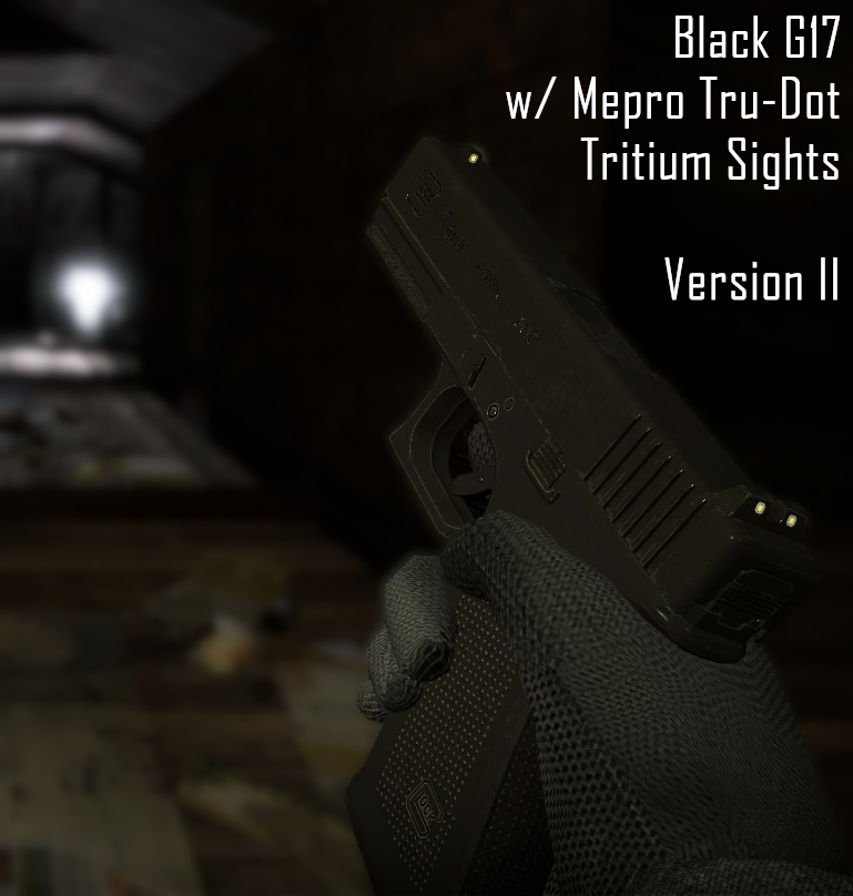 Black Glock 17 w/ Tritium Sights V2