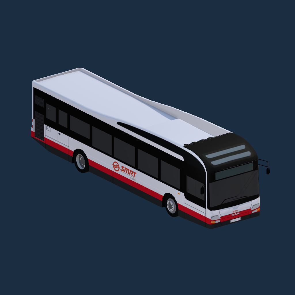 SMRT Buses (2004 Livery, Current Logo) MAN NL323F