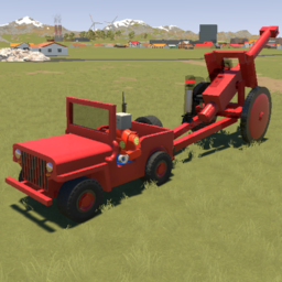 Billys Beep MB Utility Truck w/ Artillery Gun[RED]