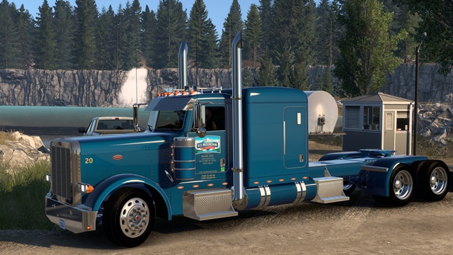Ice Mountain Water skin for the SCS Peterbilt 389. All cabs