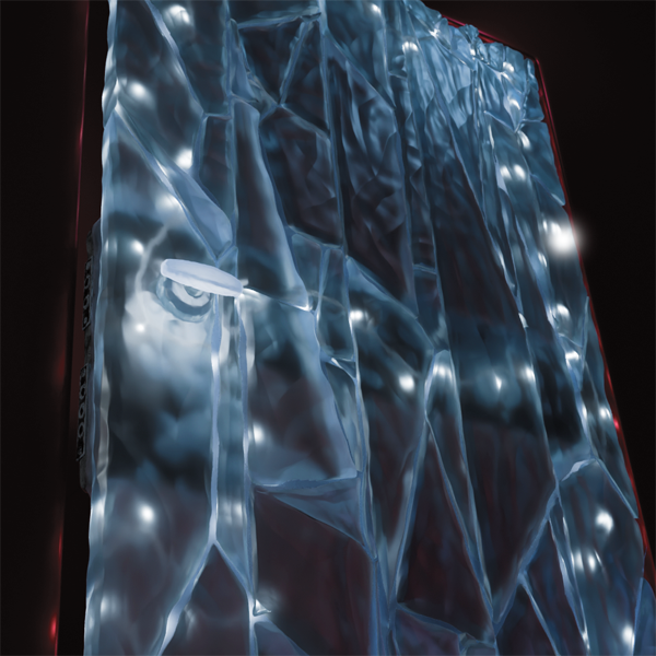 Cracked Ice X-mas Wooden Door (Cold Christmas Lights) [Glow]