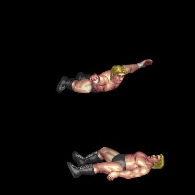 Flying Body Press B (running down)